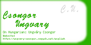 csongor ungvary business card